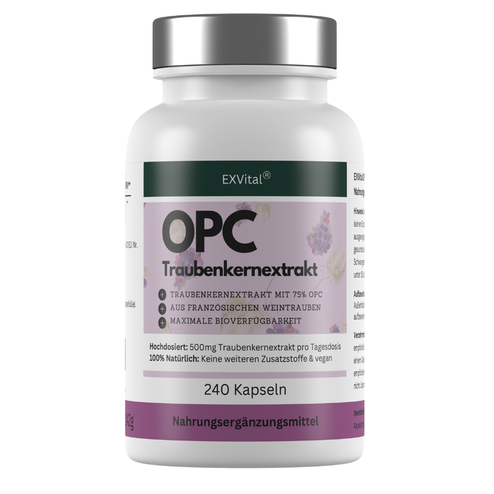 OPC Traubenkernextrakt Kapseln, hochdosiert, 240 Stück von EXVital