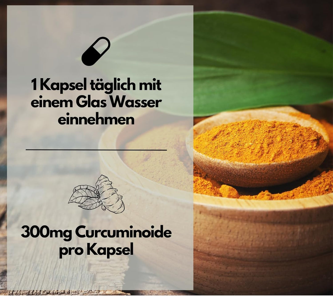 Curcuma Komplex mit Curcuma- Extrakt &amp; Piperin, 120 Kapseln von EXVital