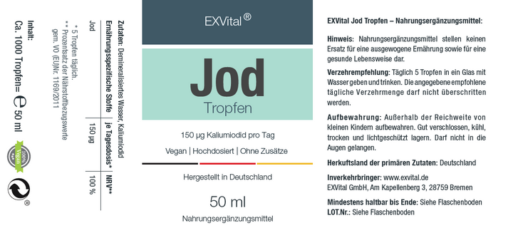Jod Tropfen 50 ml hochdosiertes Kaliumiodid
