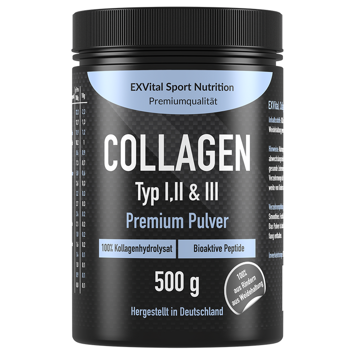 Collagen Pulver 500 Gramm, Bioaktives Kollagen von EXVital