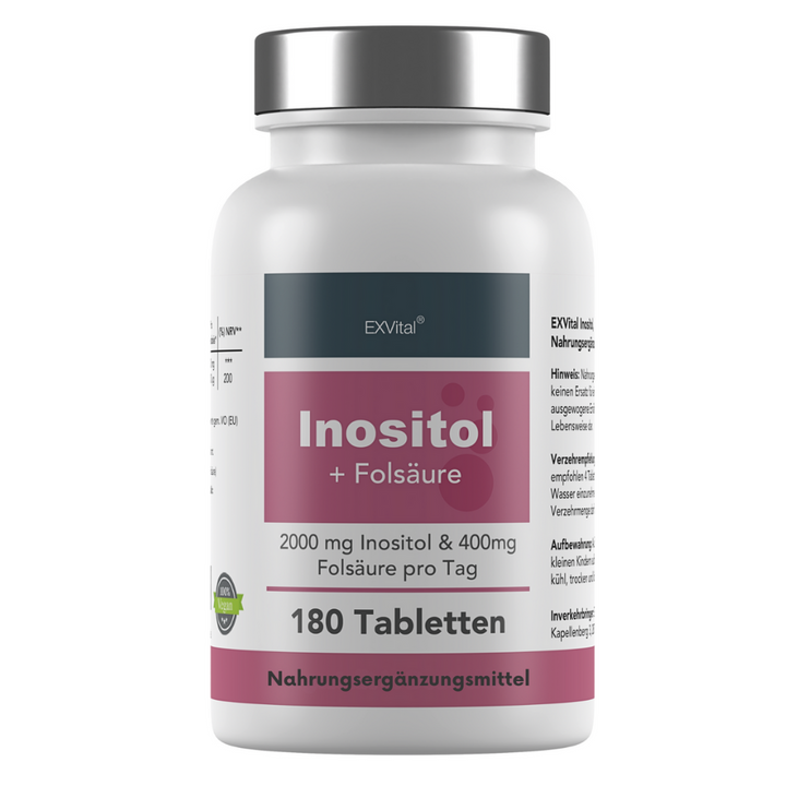 Inositol mit Folsäure 180 Tabletten von EXVital