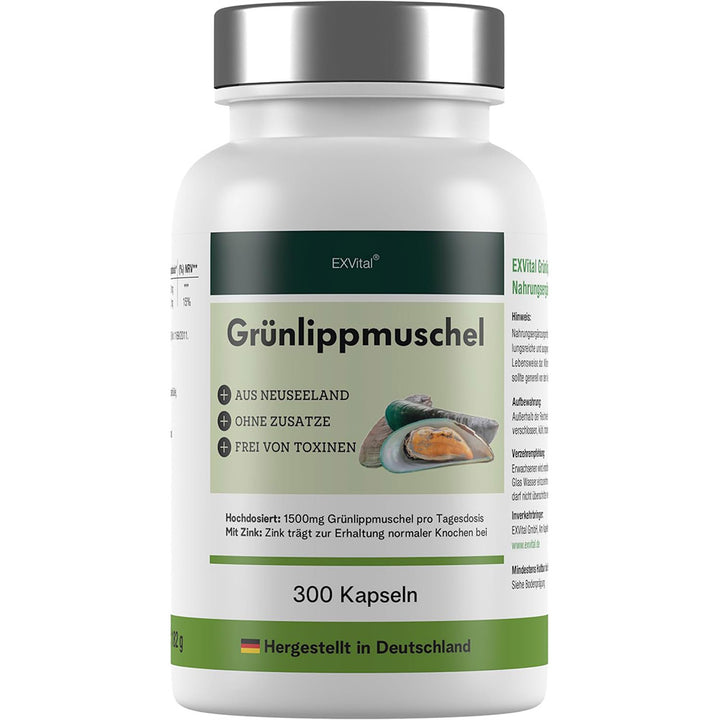 Grünlippmuschel hochdosiert von EXVital, 300 Kapseln