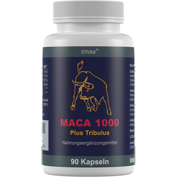 Maca 1000 Plus Tribulus von EXVital, 90 Kapseln