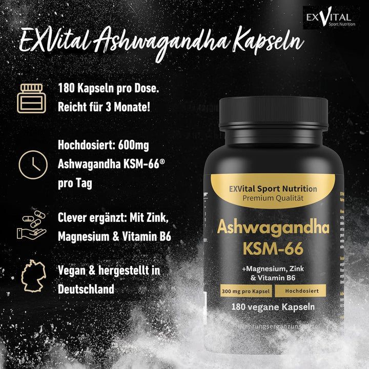 Ashwagandha KSM-66® 600 mg pro Tagesdosis von EXVital