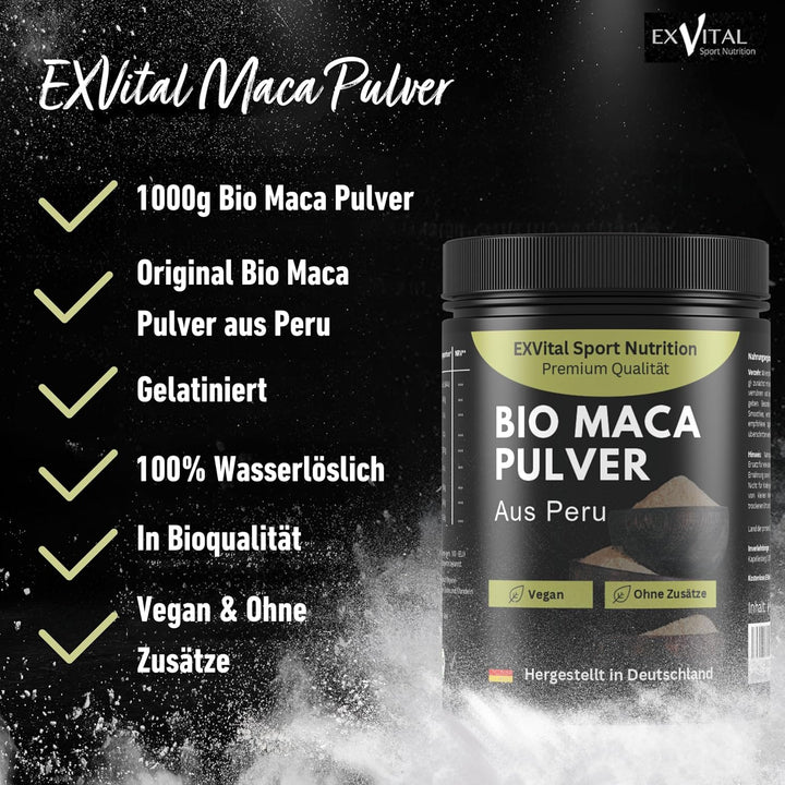 BIO Maca Pulver von EXVital aus Peru, 1kg