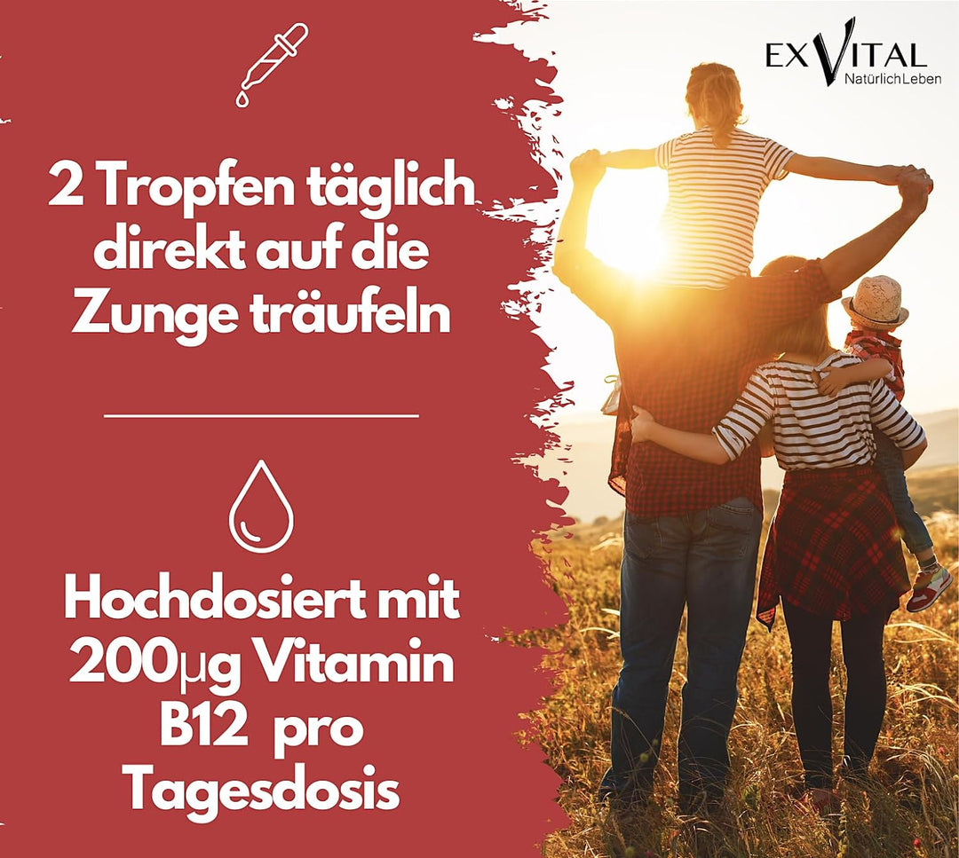 Vitamin B12 (Methylcobalamin) von EXVital, 50ml Tropfen