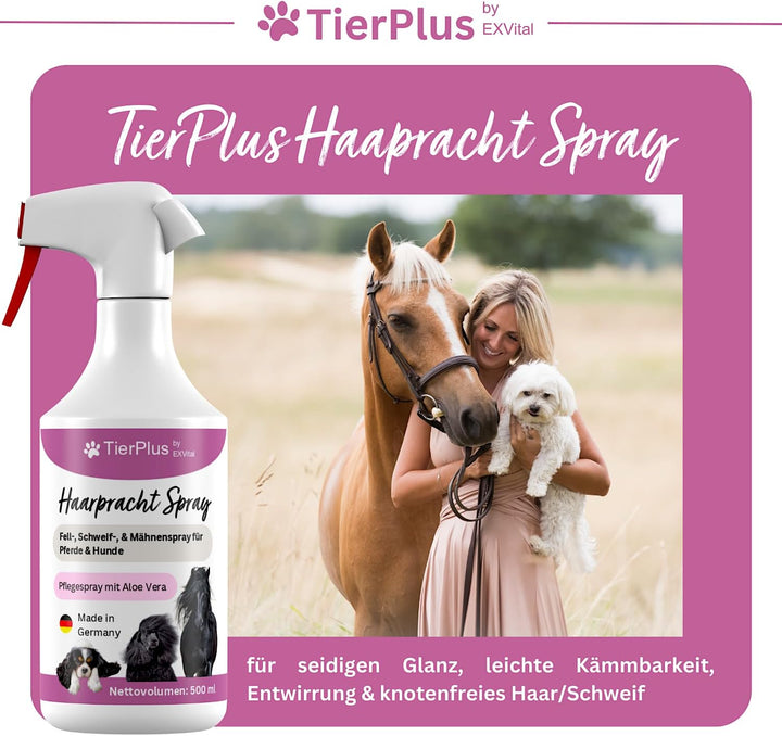 Haarpracht Spray für Pferde &amp; Hunde von TierPlus