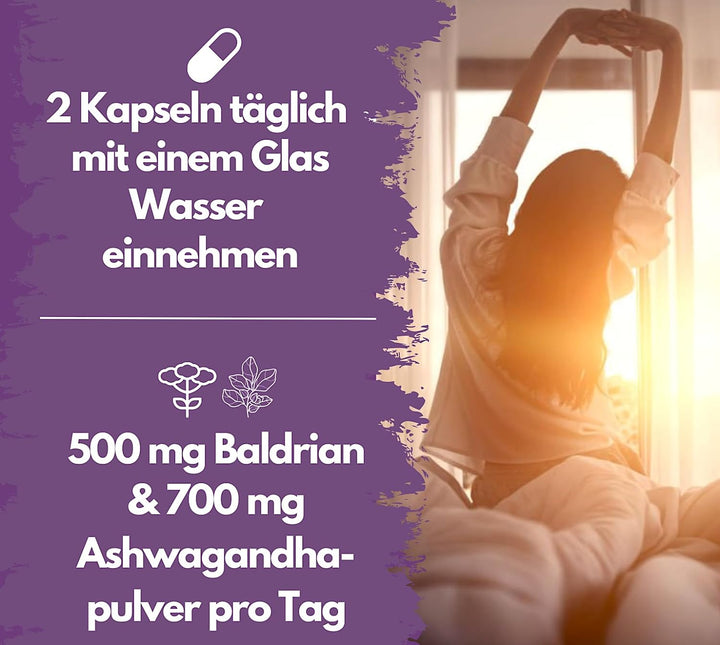 Ruhepause, mit Baldrian &amp; Ashwagandha, 200 hochdosierte Kapseln von EXVital