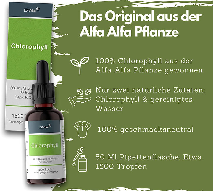 Liquid Chlorophyll aus Alfalfa, 50 ml Tropfen