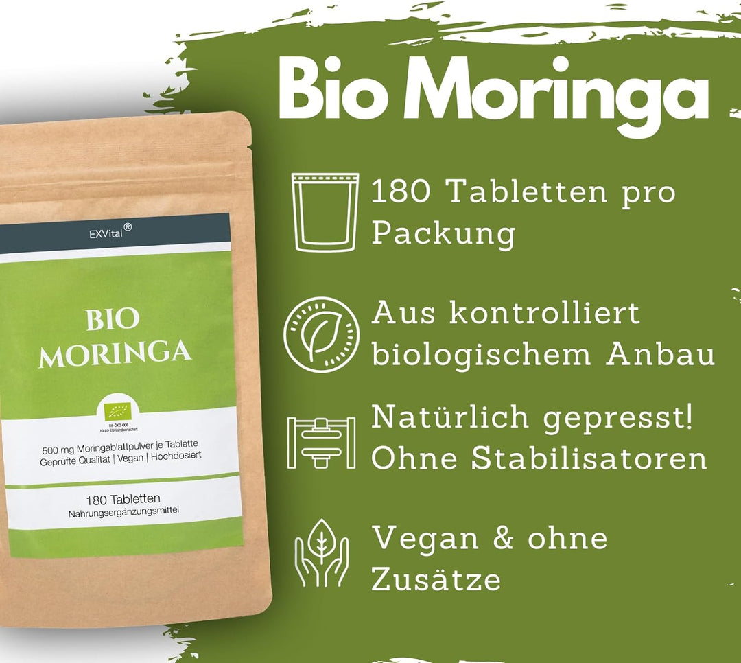 BIO Moringa Tabletten - 3000mg Moringa Oleifera