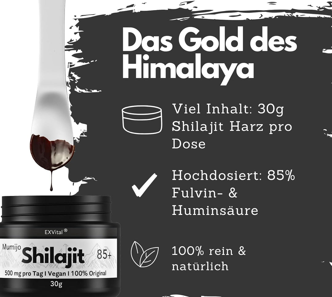 Mumijo Shilajit 85+ von EXVital