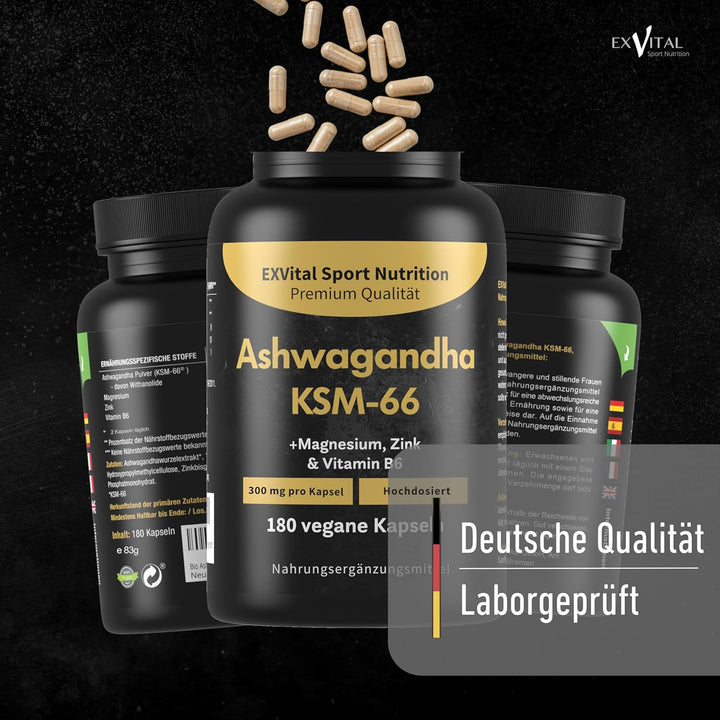Ashwagandha KSM-66® 600 mg pro Tagesdosis von EXVital