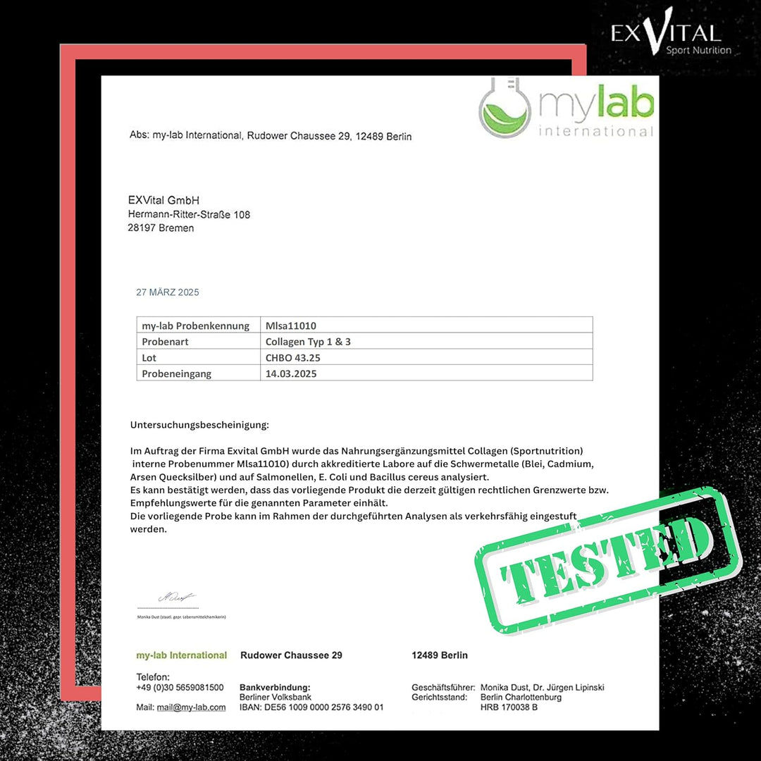 Collagen Pulver von Schweizer Alpenkühen aus Grasfütterung von EXVital