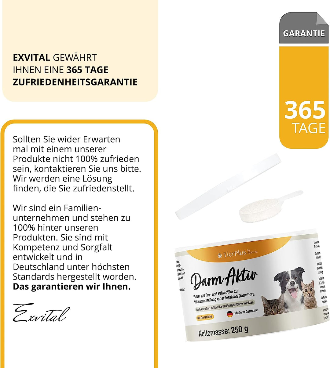 Darm Aktiv Pulver für Hunde &amp; Katzen, Probiotika &amp; Präbiotika