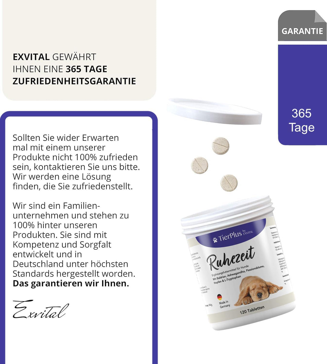TierPlus Ruhezeit Tabletten für Hunde mit Baldrian und Ashwagandha