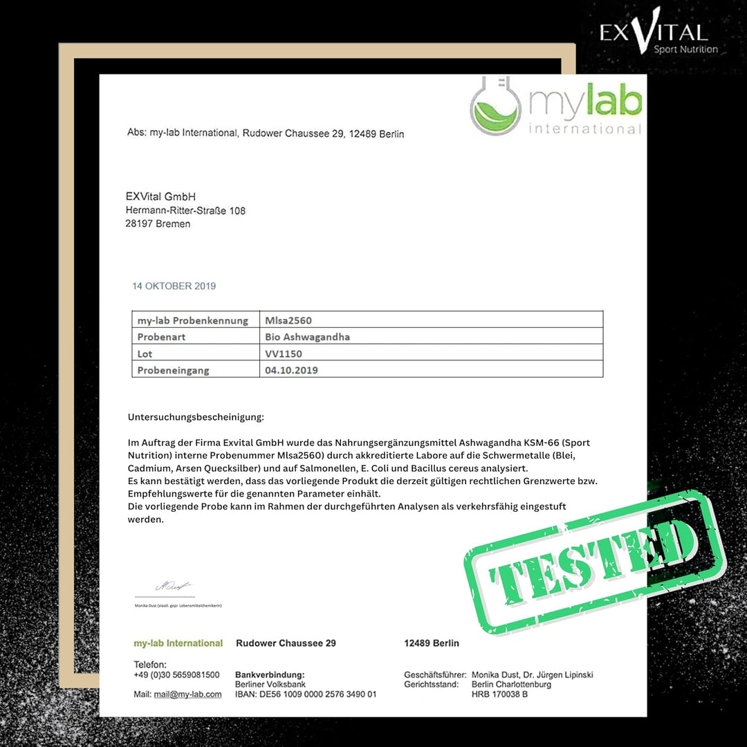 Ashwagandha KSM-66® 600 mg pro Tagesdosis von EXVital