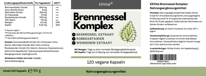Brennnessel Komplex mit Weinreben &amp; Rosskastanien von EXVital