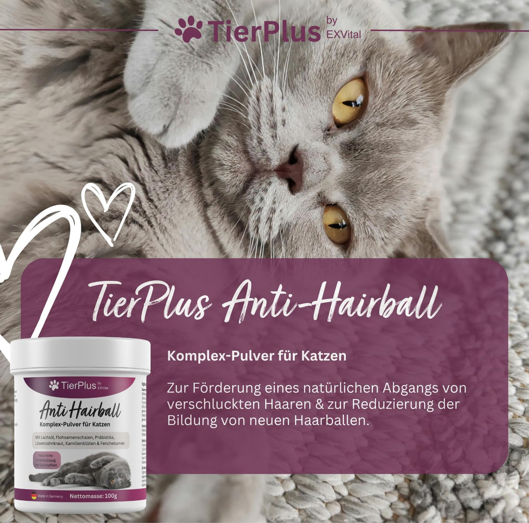 TierPlus Anti Hairball Komplex Pulver für Katzen