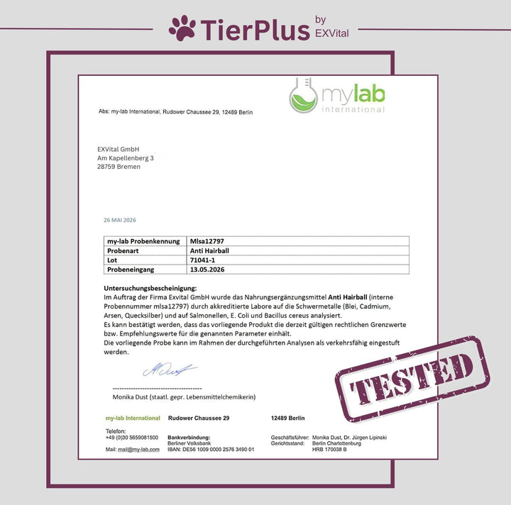 TierPlus Anti Hairball Komplex Pulver für Katzen