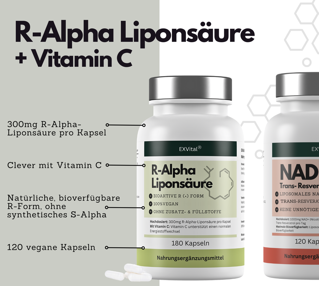 ZellPlus Set (NAD+, NAC &amp; R-Alpha Liponsäure Kapseln)