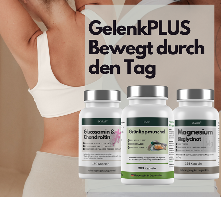 GelenkPlus Set Glucosamin, (Grünlippmuschel &amp; Magnesium Kapseln)