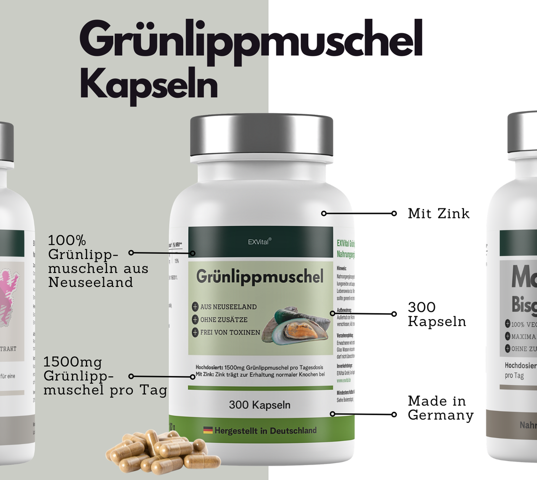 GelenkPlus Set Glucosamin, (Grünlippmuschel &amp; Magnesium Kapseln)