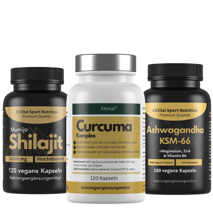Natural Power Set (Curcuma Komplex, Shilajit &amp; Ashwagandha Kapseln)