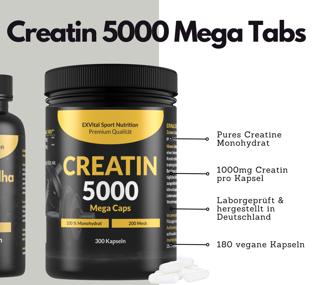 Workout &amp; Regeneration Set (BCAA, Ashwagandha &amp; Creatin Kapseln)