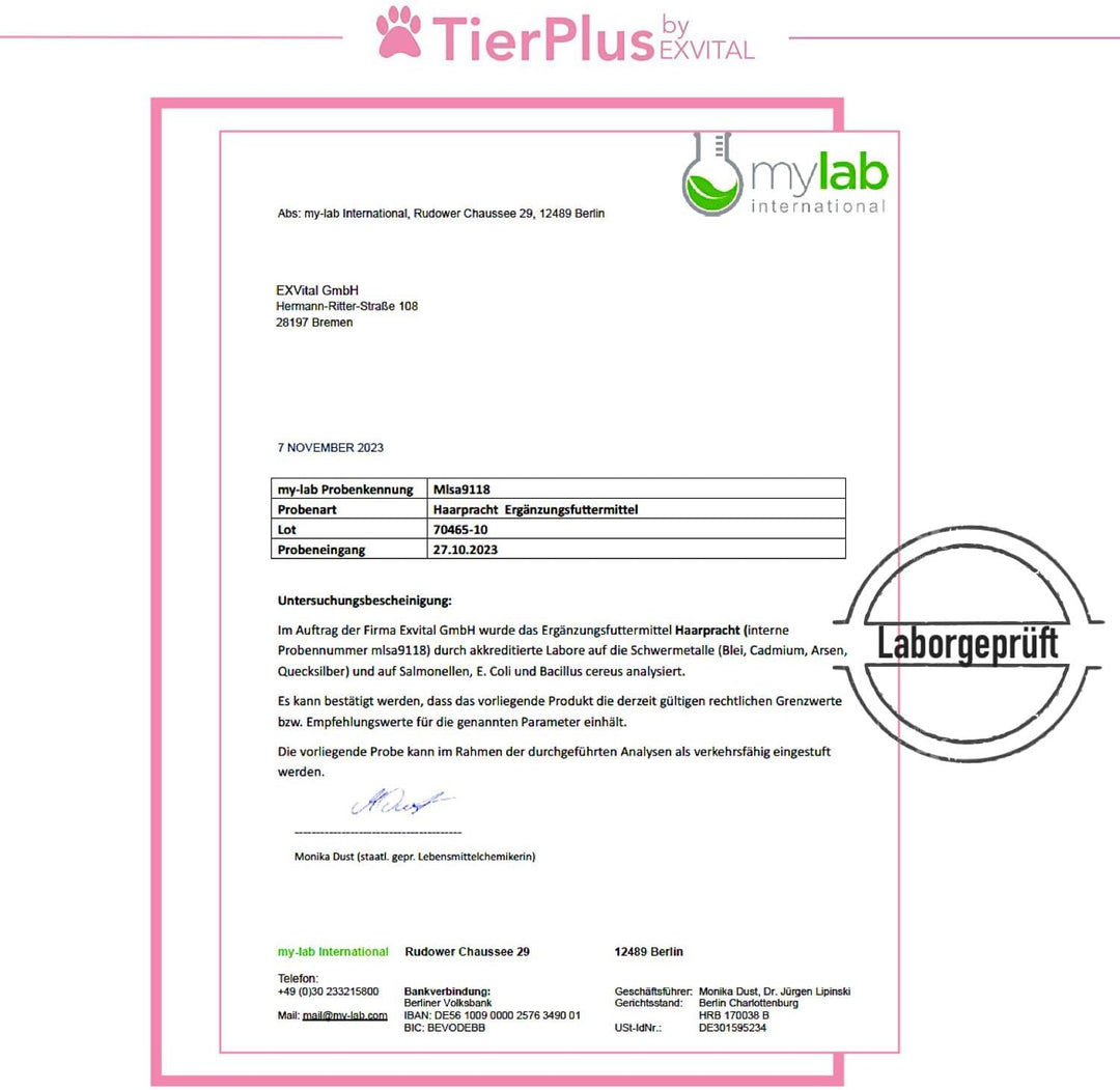 Haarpracht Tabletten - hochdosiertes Biotin Komplex für Hunde