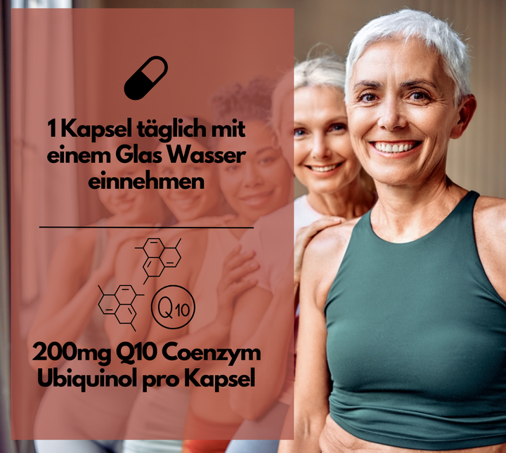 Q10 Coenzym Ubiquinol Kapseln, hochdosiert mit 200mg, 90 Stück von EXVital